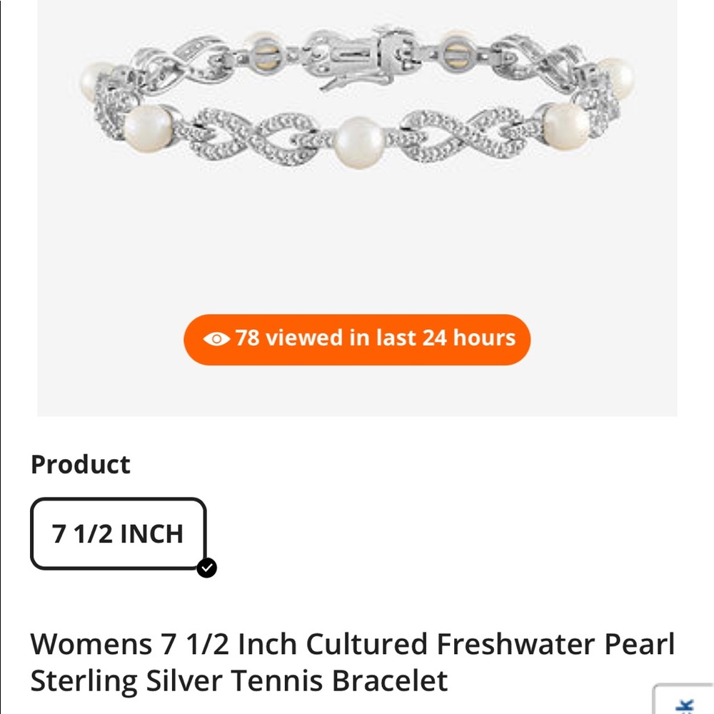 Cultured freshwater pearl bracelet